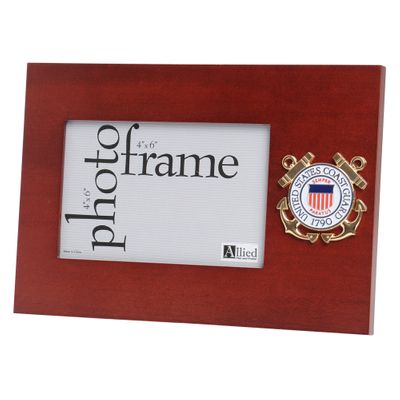 U.S. Coast Guard Medallion 4-Inch by 6-Inch Desktop Picture Frame